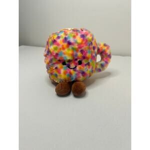 Cute Coffee Mug Plush Rainbow Confetti Latte Kawaii Stuffed Toy Small 7”